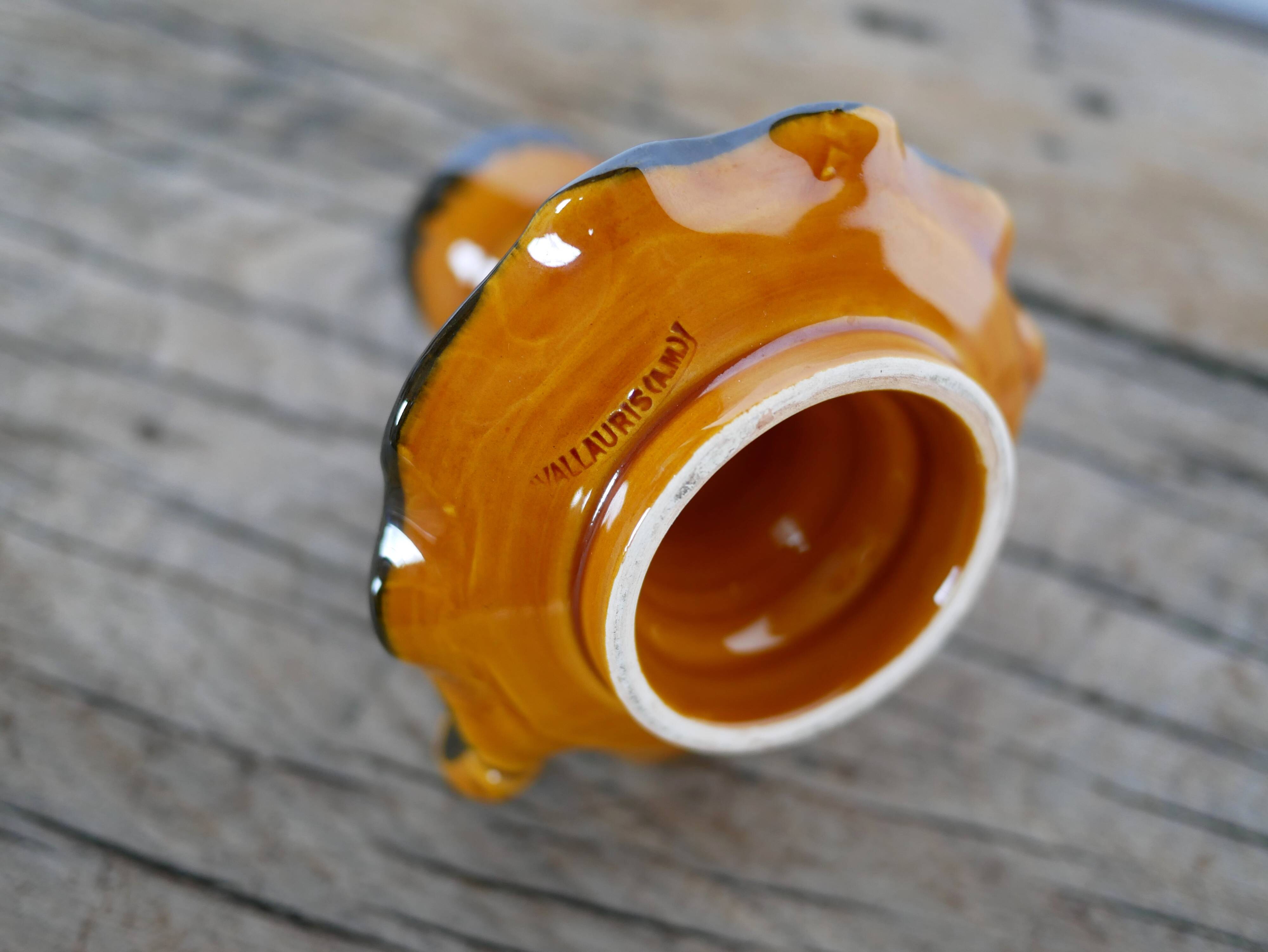Vintage ceramic candle holder Vallauris
