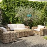 Salon de jardin en rotin balinais