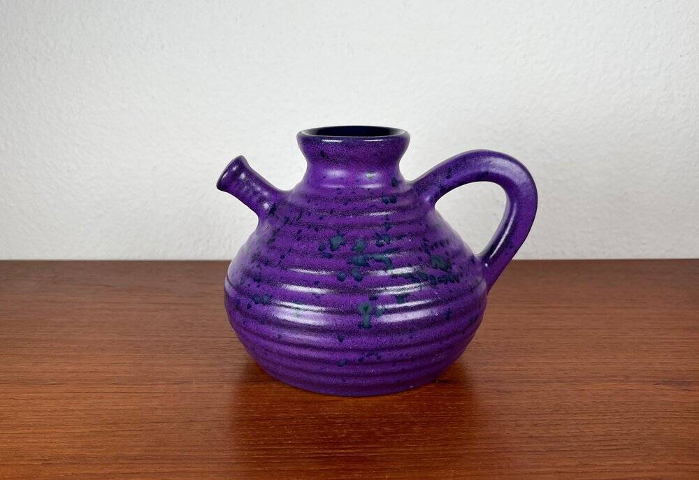 Cruche vintage allemande violette de Marei Majolikafabrik Jean Fuss & Sohn, Rheinbach, années 1970
