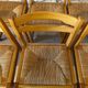 6 Regain House chairs - Elm and straw - 1980 - Vintage - Brutalist
