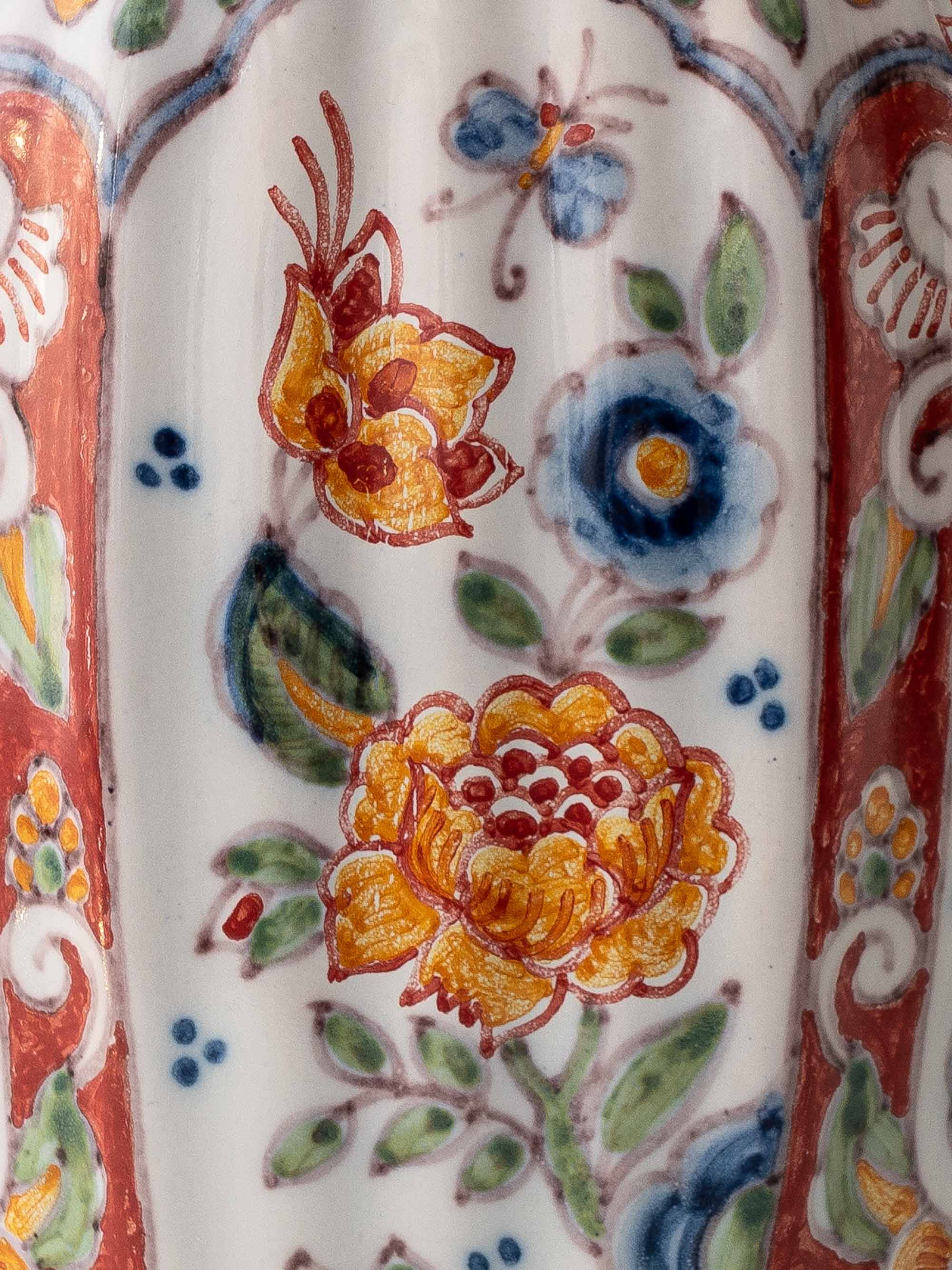 Lampe de table en céramique de style Delft peinte à la main par Altena et Krooyenga Makkum