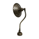 Gooseneck wall lamp old style silver metal patinated