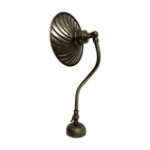 Gooseneck wall lamp old style silver metal patinated