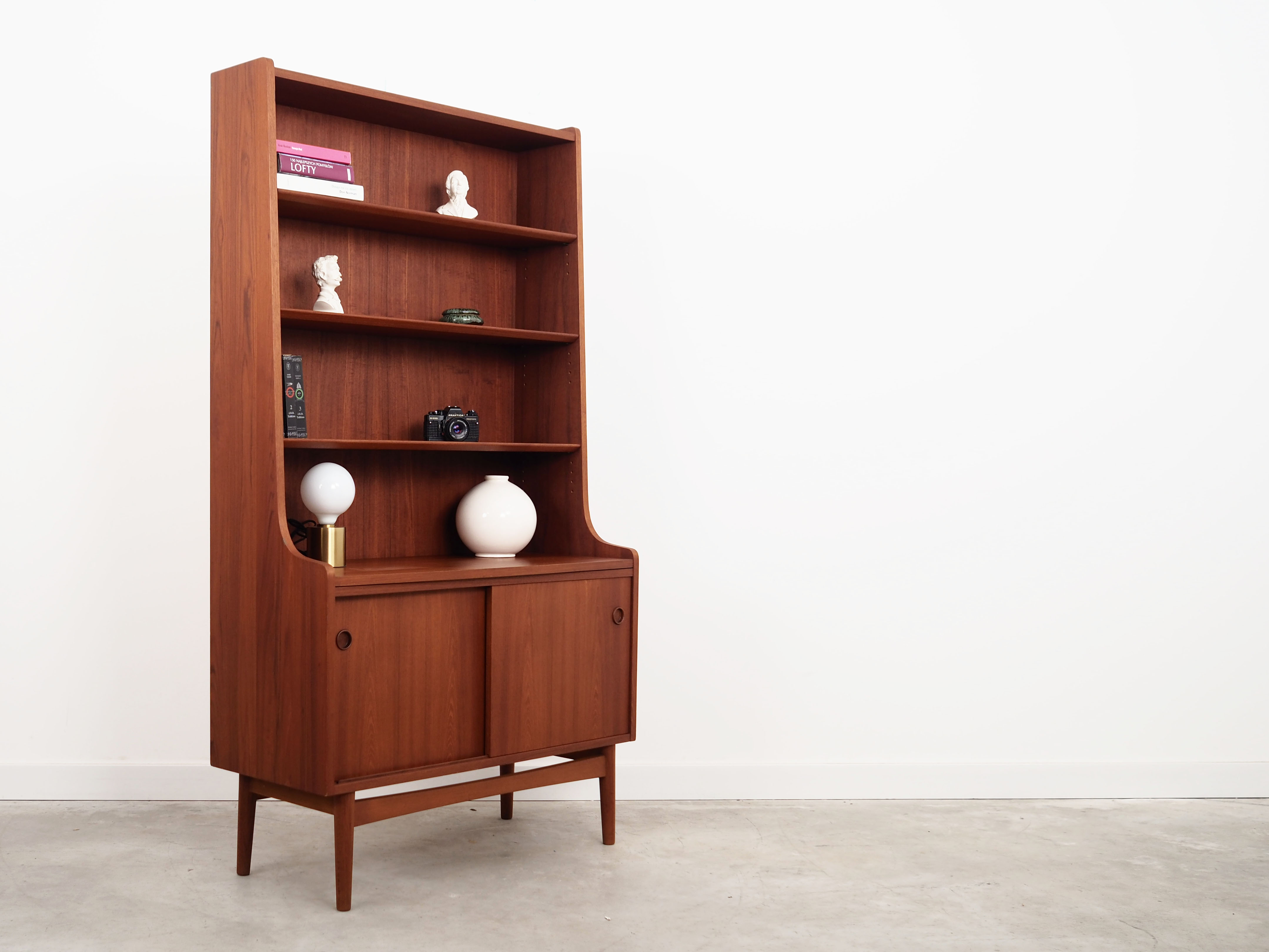 Teak bookcase, Danish design, 1960s, designer: Johannes Sorth, production: Bornholm