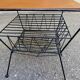 Vintage atomic mid-century modern side table magazine rack