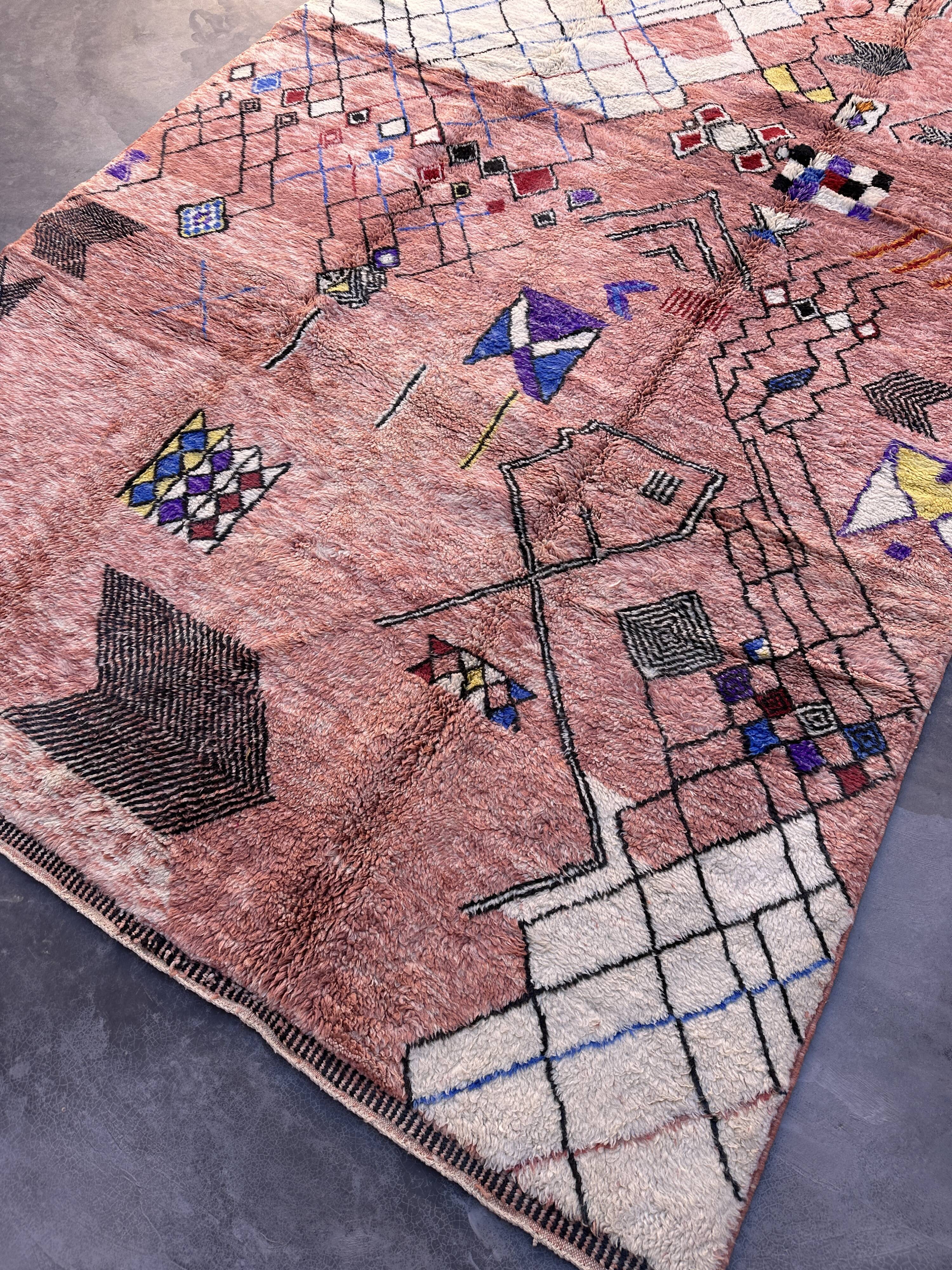 Colorful Beni M'Rirt Berber rug - 362 x 258 cm