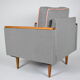 Mid-century original armchair Cube, 1970s,  restored, pied de poule