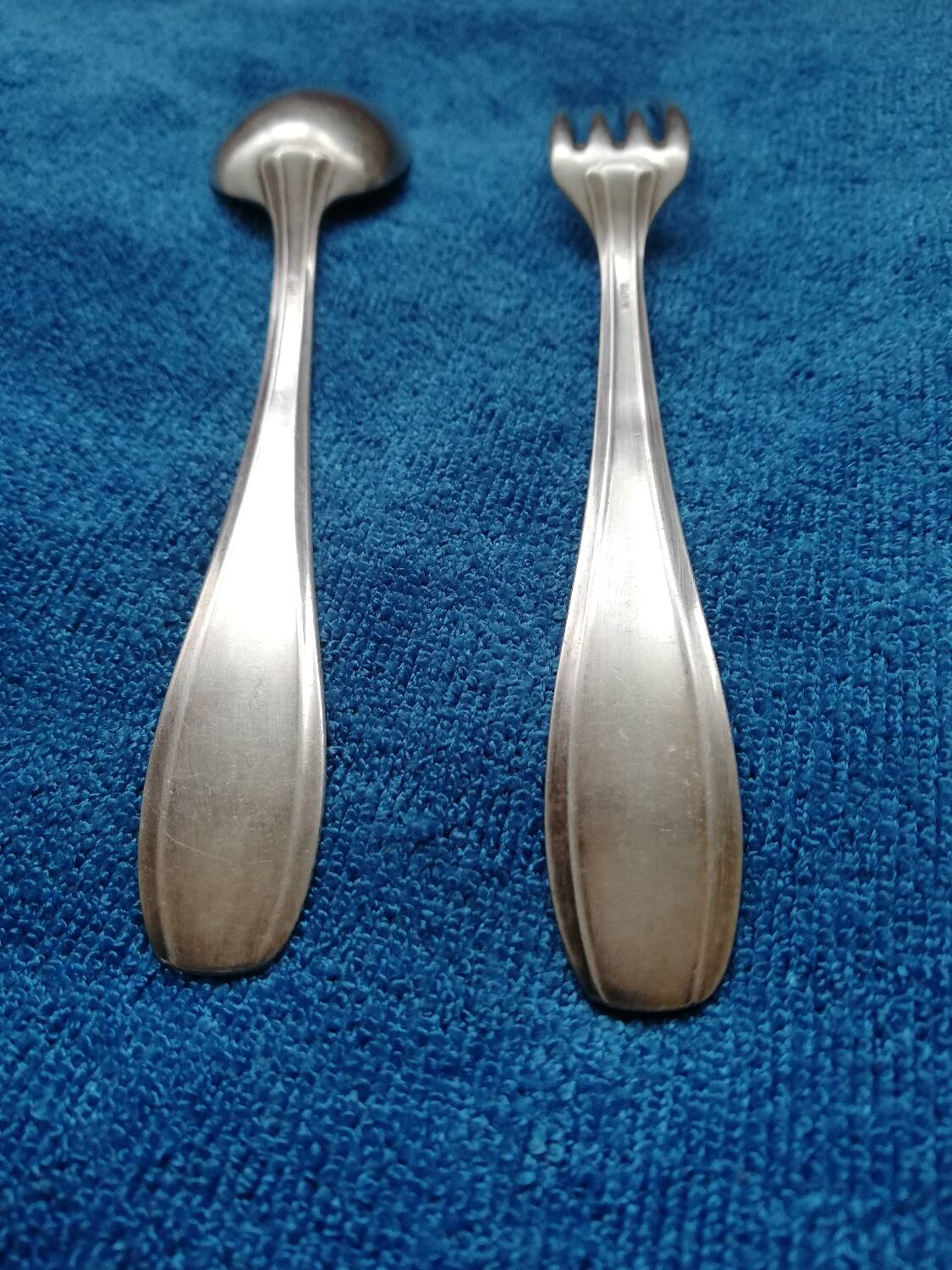 Gianini silver-plated spoon and fork