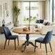 Extendable round table with central leg – Chic country spirit