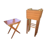 4 folding stools with storage support