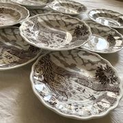 Swiss landscape Italy 25-piece dinner and soup plates