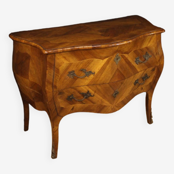Dresser in inlaid wood in louis xv style of the 20th century