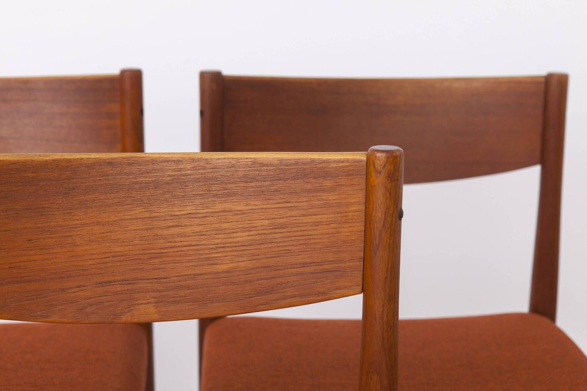 Set of 4 Poul M. Volther Teak Dining Chairs for Frem Røjle, 1960s Vintage