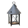 Suspension lanterne et verre et métal, années 50