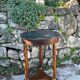 Empire style mahogany and mahogany veneer tripod pedestal table