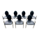 Set of 7 Belgo Chrome chairs from the 1980s