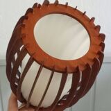 danish ceiling lamp in teak and paper from the 60s