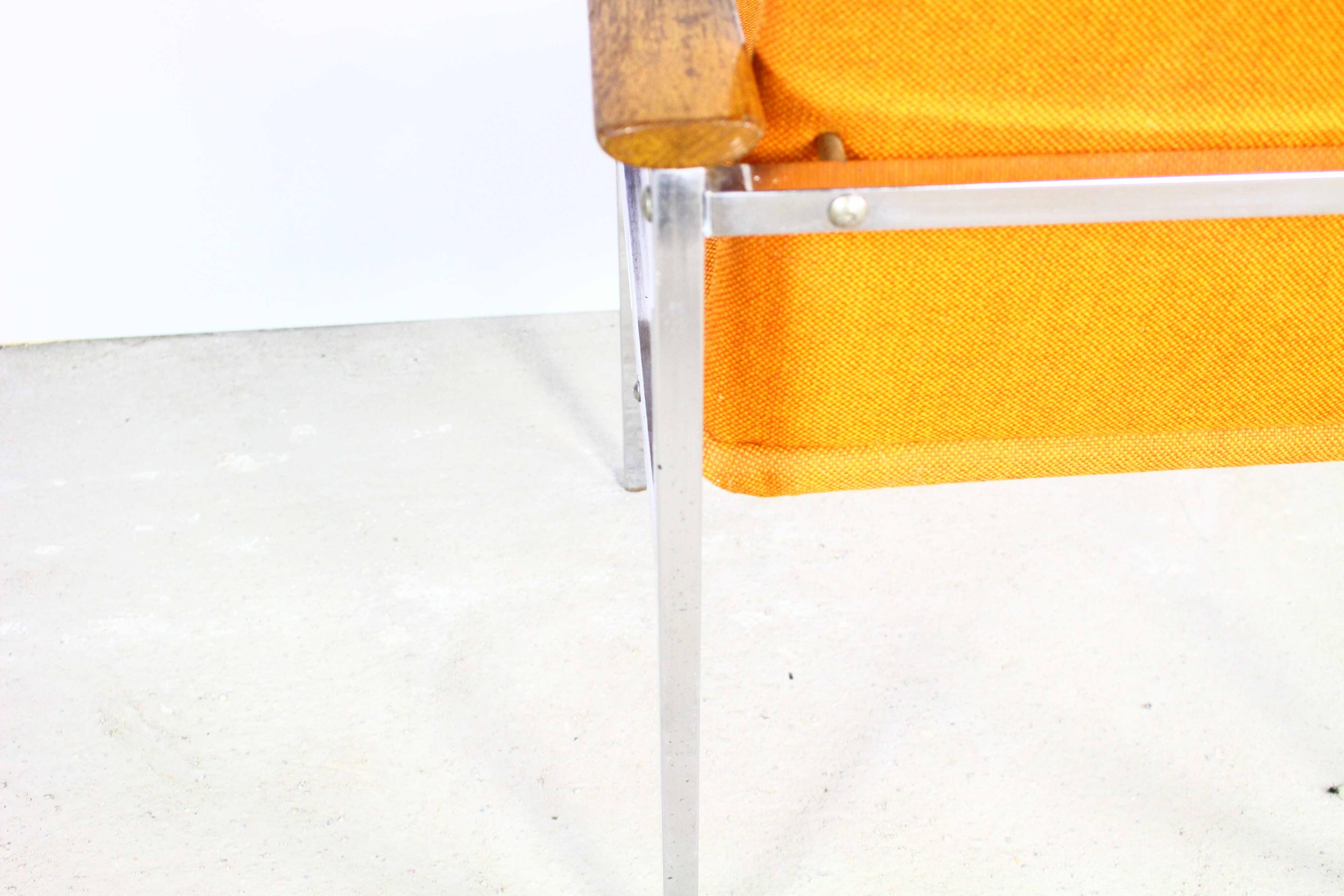 Danish orange chair by Sigvard Bernadotte for France & Søn 1970s