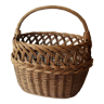 Wicker shopping basket, braided, handmade, vintage