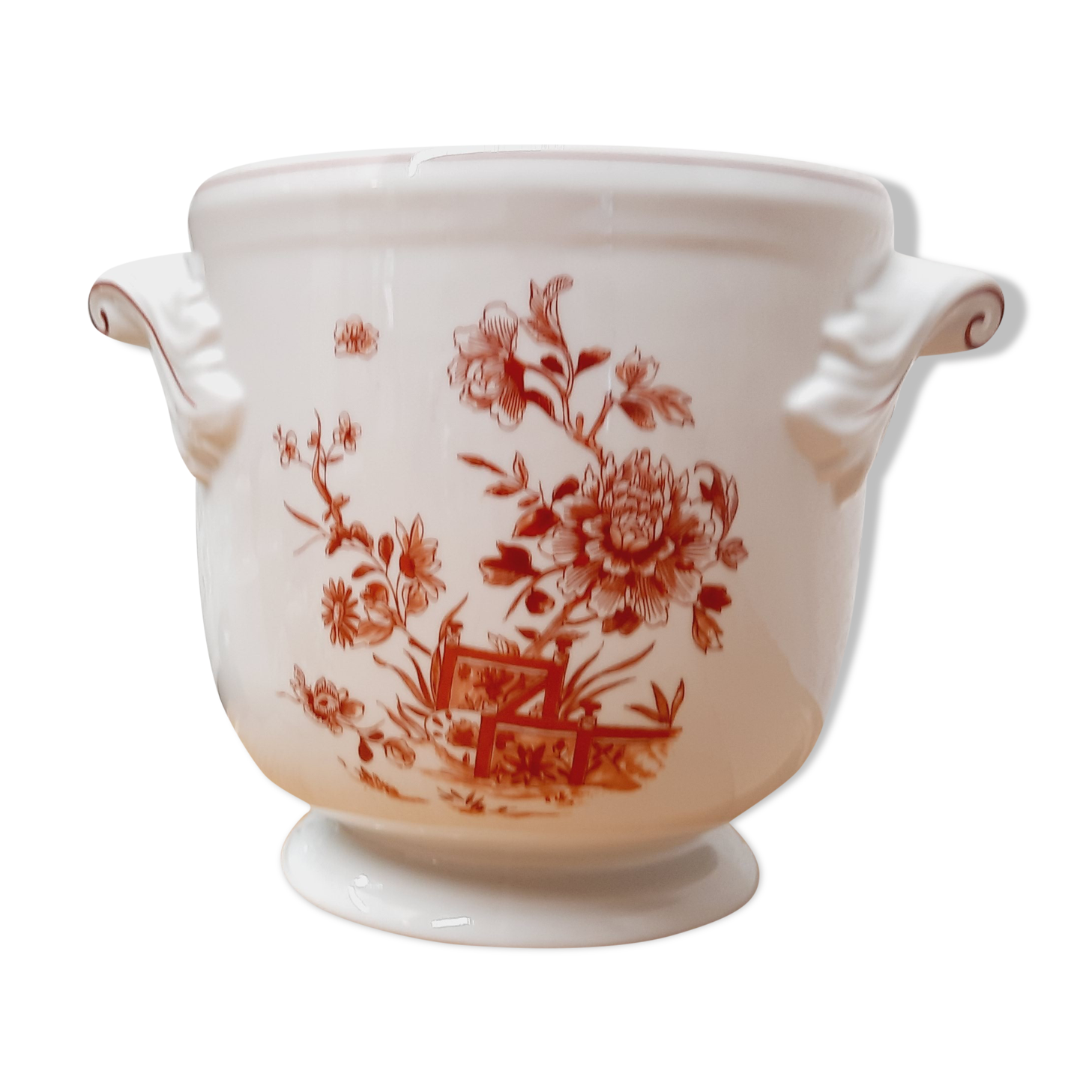 Pot cover Vista Alegre peonies