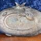 Large pocket tray with birds and cherries in silver-plated bronze