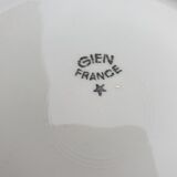 Set 12 plates Gien 1960 Japanese gardens variations in minor yellow