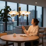 Large Art Deco Murano Glass Chandelier 1960’s