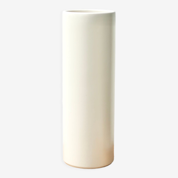 Vase rouleau blanc de Pino Spagnolo pour Sicart Italy