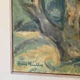 Vintage Oil on Canvas by Swedish artist Anna Munther (1915-2000)