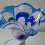 Lampe vintage verre bleue Mazzega