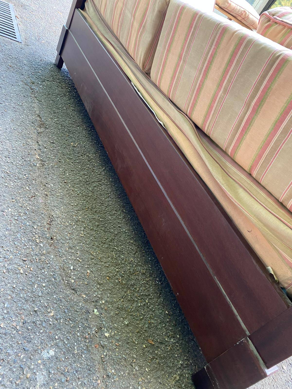 Convertible sofa bed, pull-out bed, solid wood and fabric, 200cm