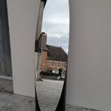 Vintage psyche mirror on foot 1980
