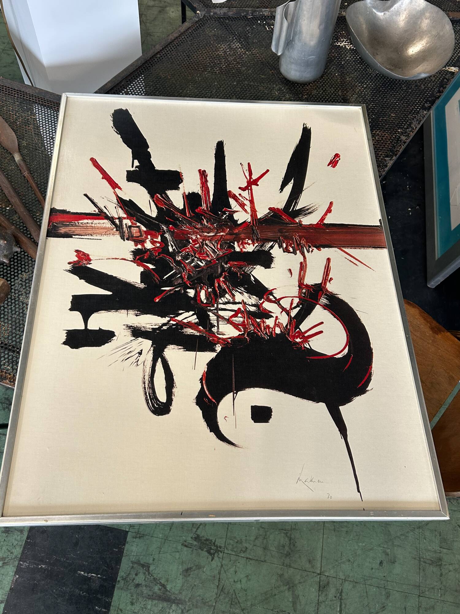 Tableau Georges Mathieu edition Braun