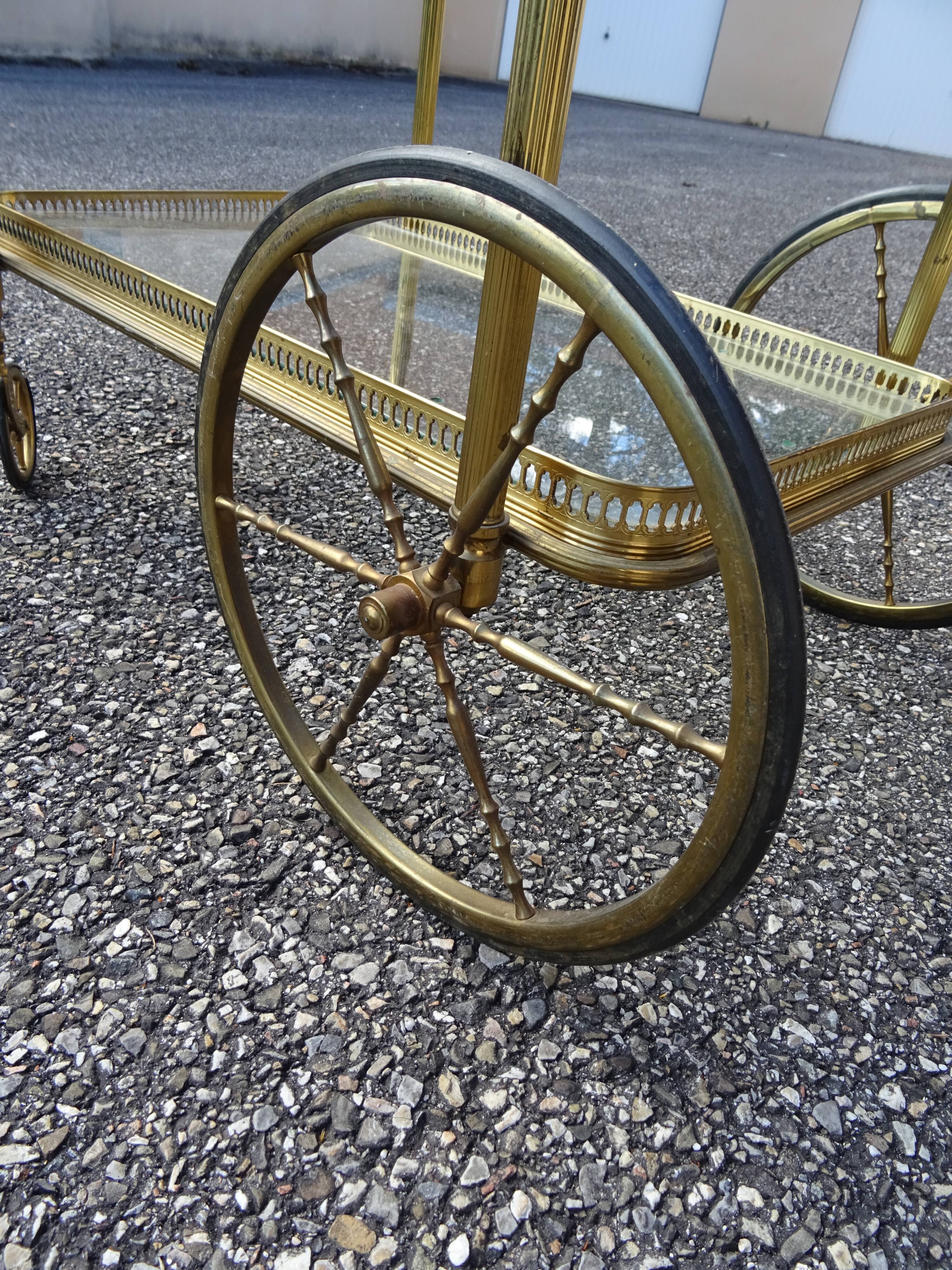Rolling serving table in neo-classical Louis XVI style.