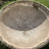 Set of three planters with reconstituted cement flower tray XX century