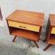 Pair of vintage bedsides 1 drawer