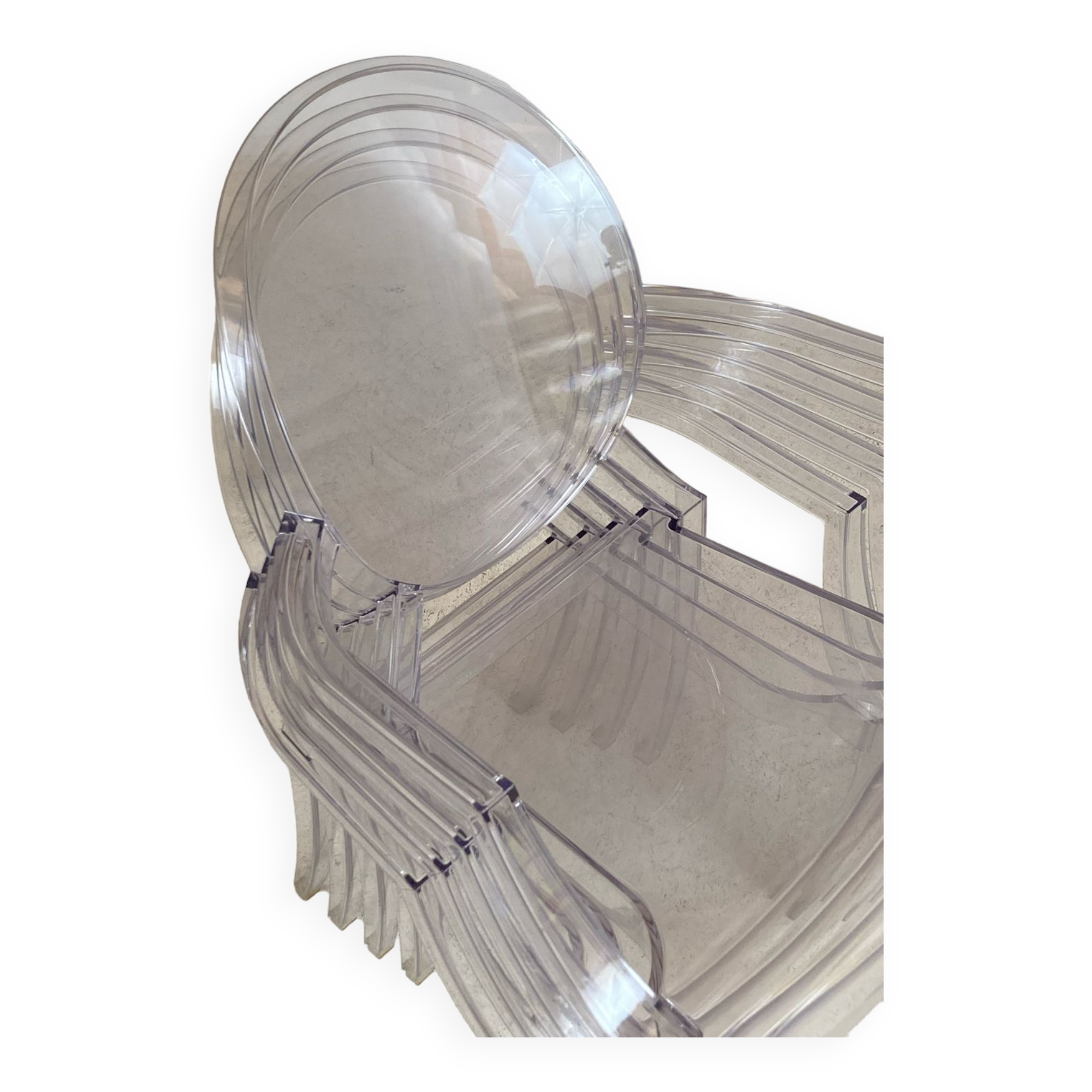 4 Louis Ghost armchairs by Philippe Starck Kartell edition