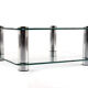Italian Glass and Chrome Square Coffee Table by by Marco Zanuso for Zanotta, 1960s