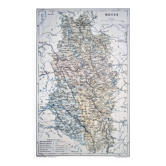 The Meuse, printed map from 1889.