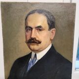 Portrait man oil on canvas