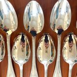 Christofle ribbons, 61-piece flatware set, excellent condition