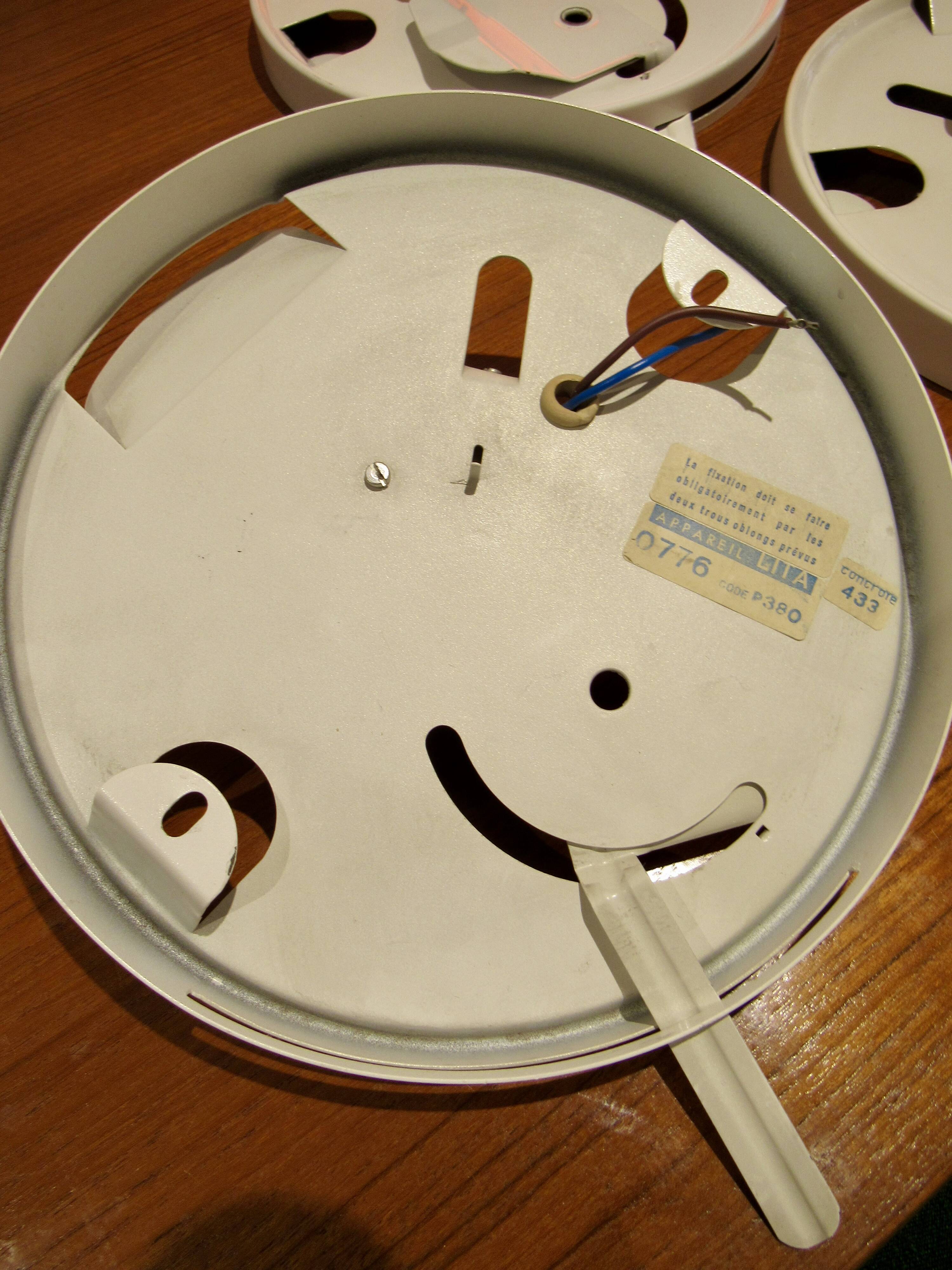 Vintage white glass Lita ceiling lamp