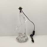 Pied de lampe en verre épais transparent 39 cm