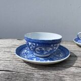 4 tasses porcelaine bleu Japon