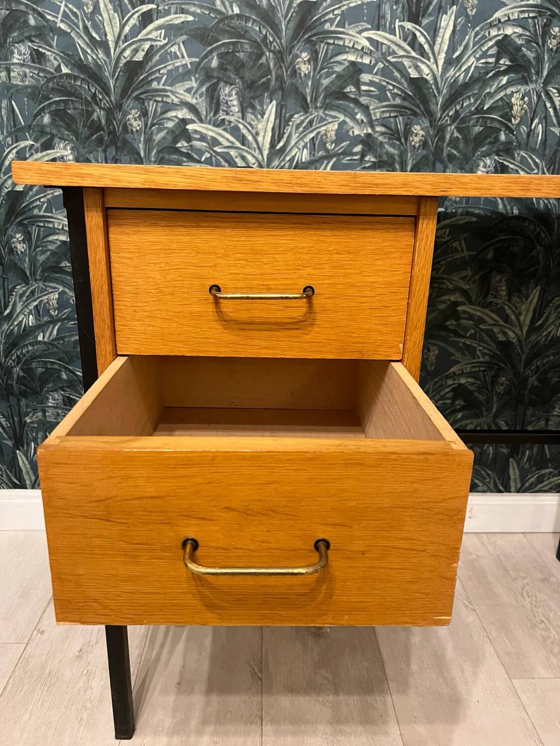 Vintage light oak desk 50s/60s