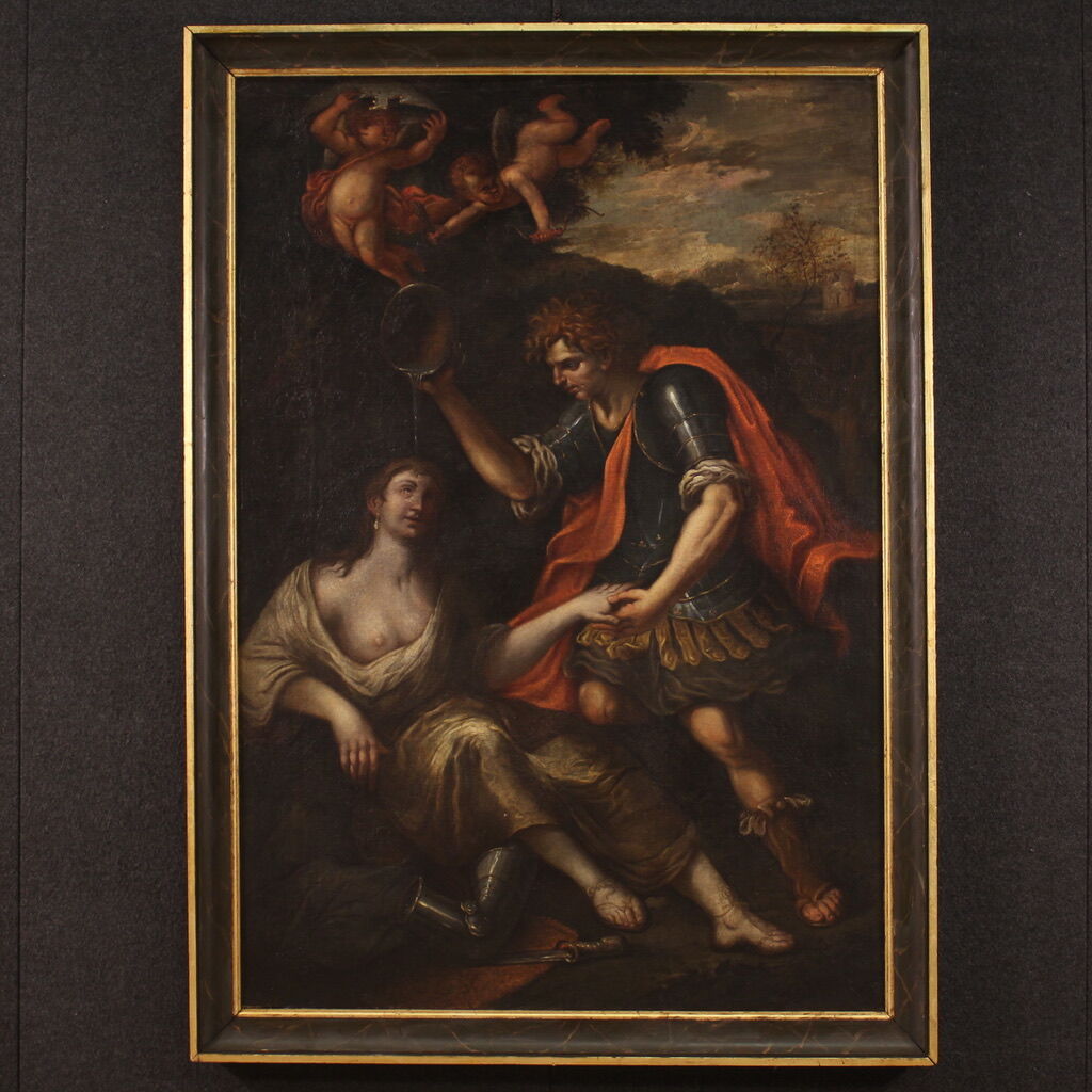 17th century painting, the baptism of Clorinda