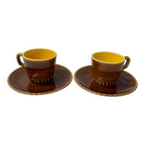 Set of 2 Sarreguemines espresso cups