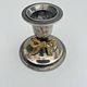 Set of 4 silver metal candle holders with gold bow - classic chic style
