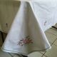 Nappe 145 x 245 brodée fleurs et 12 serviettes