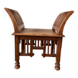 Indonesian carved teak bench
